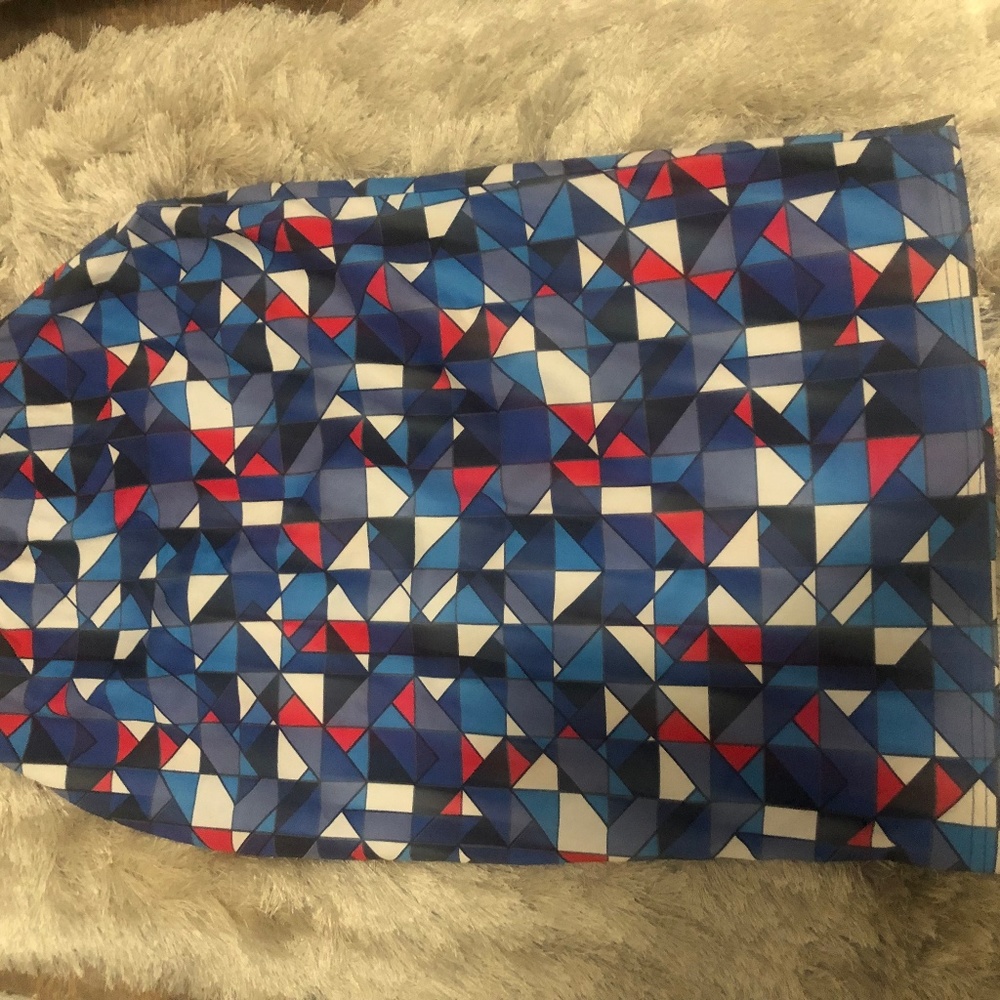 Aztec Grid Midi Skirt